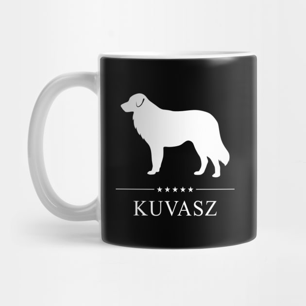 Kuvasz Dog White Silhouette by millersye